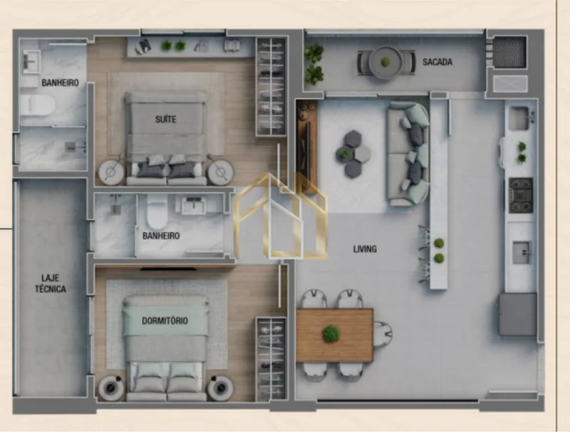 Apartamento 1q em Praia Brava, Itajaí SC