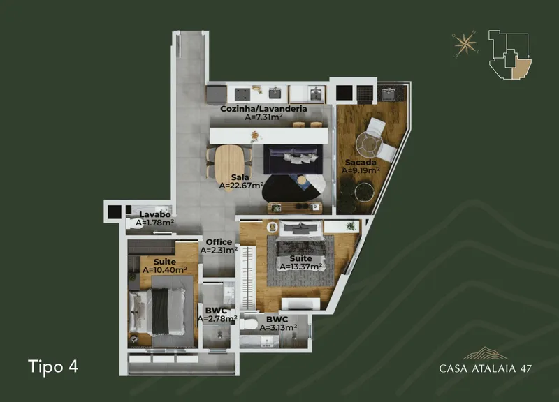 Apartamento 2504 Casa Atalaia 47
