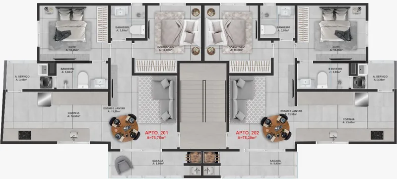 Apartamento 2 dorm. em Tabuleiro, Barra Velha/SC · foto 4 | Família Broker